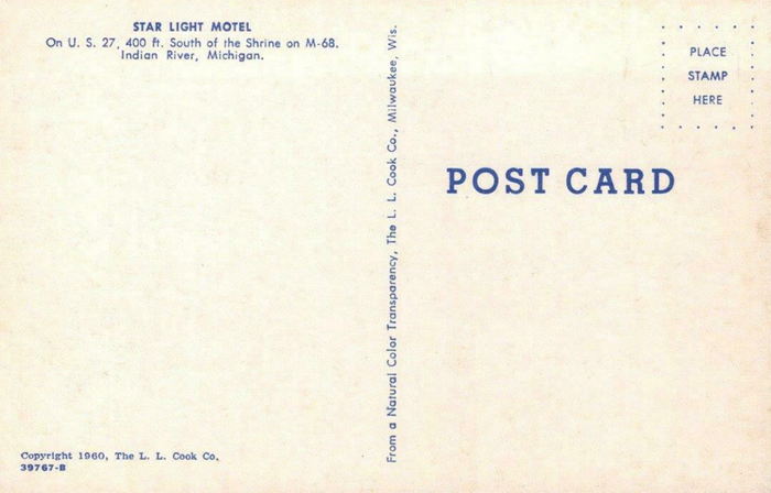 Star Light Motel (Star Gate Motel) - Old Postcard (newer photo)